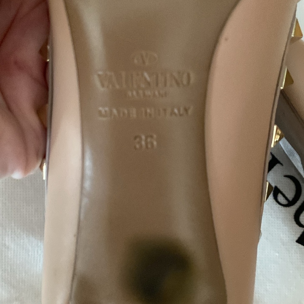 Auth. Valentino Rockstud Heels. Sz. 36. Nude. - Picture 11 of 14